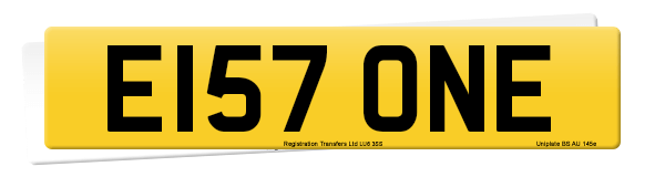 Registration number E157 ONE